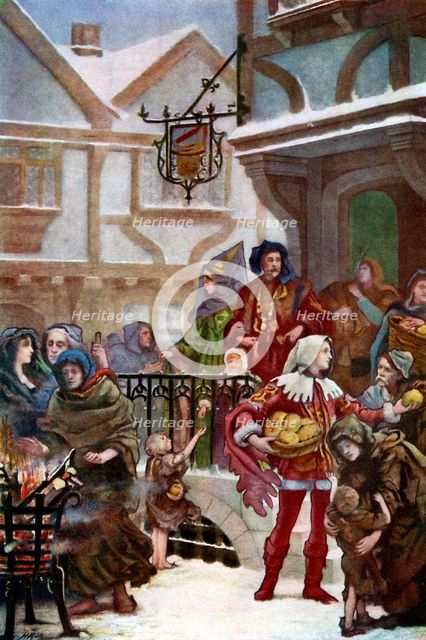 'Sir Richard Whittington distributing charity', (c1900). Artist: Unknown