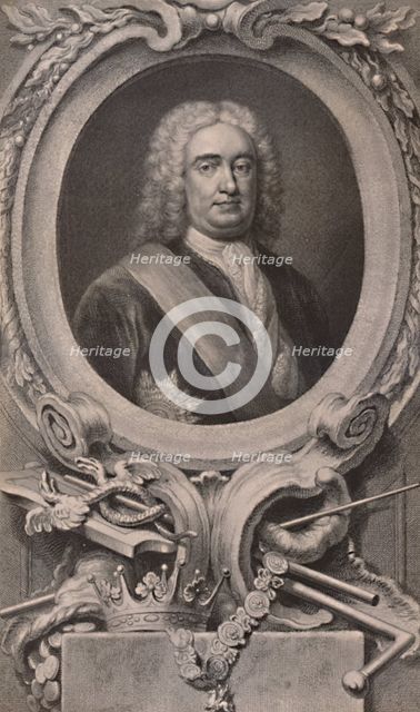 Sir Robert Walpole, English statesman and Prime Minister, c1746 (1894). Artist: Jacobus Houbraken.