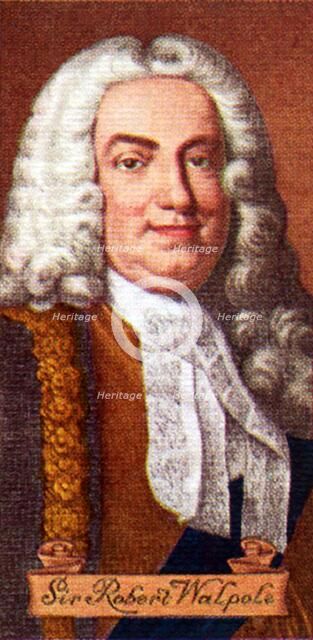 Sir Robert Walpole, taken from a series of cigarette cards, 1935. Artist: Unknown