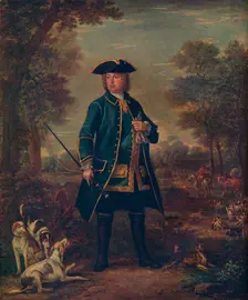 Sir Robert Walpole wth Hounds c18th century. Artist: John Wooton