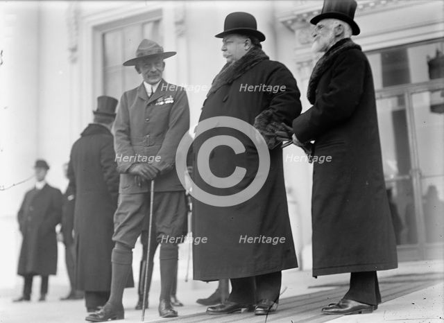 Sir Robert Baden-Powell, William Howard Taft and James Bryce, 1911. Creator: Harris & Ewing.