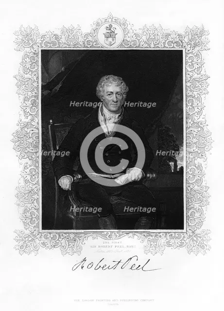 Sir Robert Peel, British industrialist, 19th century. Artist: Unknown