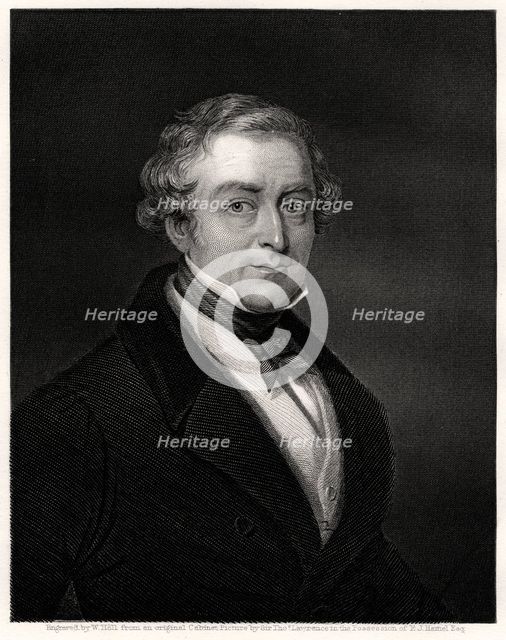 Sir Robert Peel, British Prime Minister, 19th century. Artist: W Holl