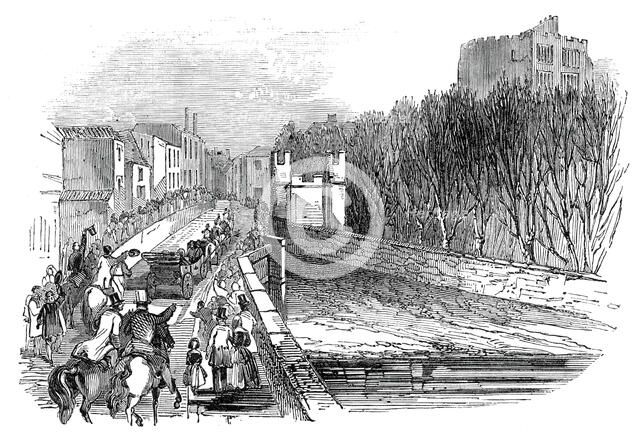 Sir Robert Peel entering Tamworth, 1845. Creator: Unknown.