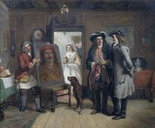 Sir Roger de Coverley and Addison with The Saracen's Head - a Scene from The Spectator, 1867. Artist: William Powell Frith