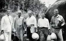 Sir Ronald Ross, JW Scharff and four others. Creator: Unknown