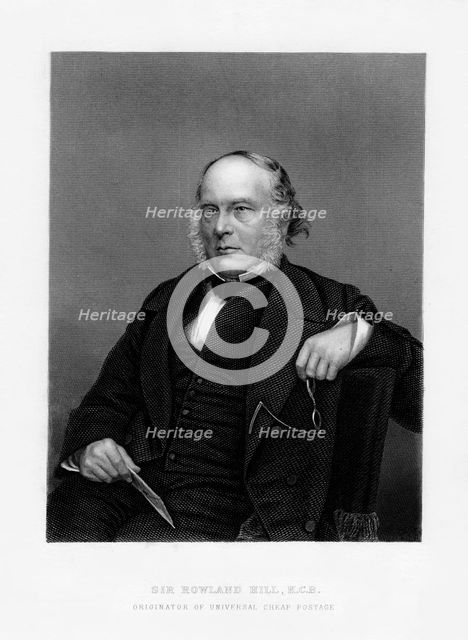 Sir Rowland Hill, British teacher, pamphleteer and creator of penny postage, 19th century. Artist: Unknown