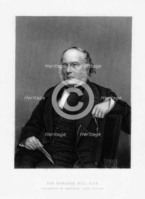 Sir Rowland Hill, British teacher, pamphleteer and creator of penny postage, 19th century. Artist: Unknown