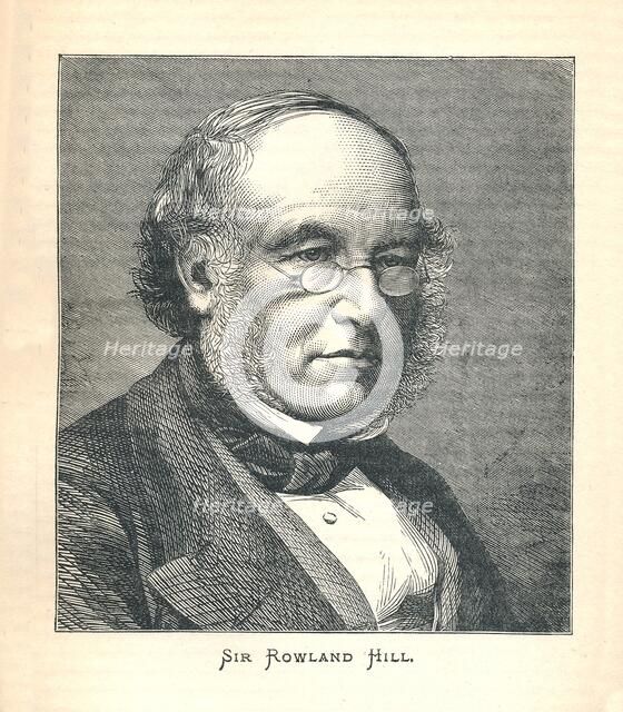 'Sir Rowland Hill, originator of the Postage Stamp', 1893.  Artist: Unknown.