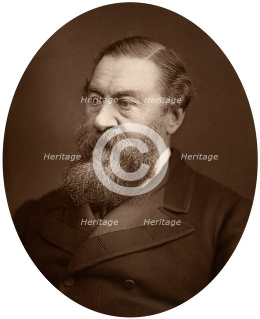 Sir Samuel White Baker, African explorer, 1880.Artist: Lock & Whitfield