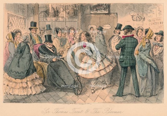 'Sir Thomas Trout & The Bloomer', 1854. Artist: John Leech.