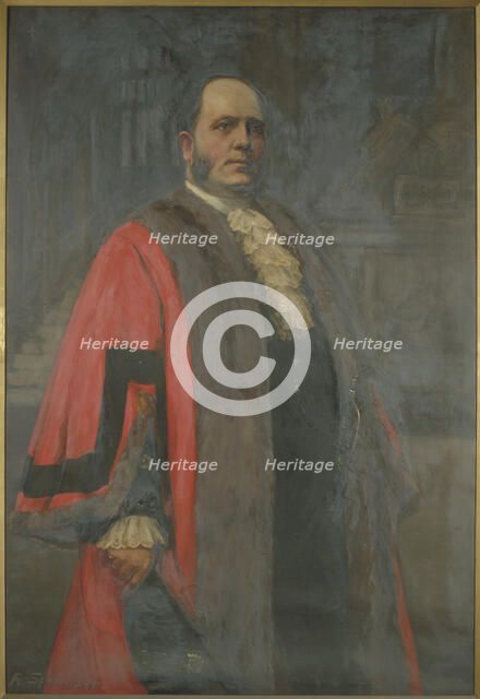 Sir Thomas Vezey Strong, Lord Mayor 1910.  Artist: Annie E Spong