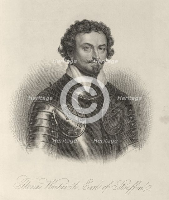 Sir Thomas Wentworth, 1st Earl of Strafford, c1630-c1640, (1834-1837).  Creator: Samuel Freeman.