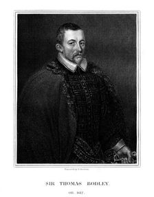 Sir Thomas Bodley, English founder of the Bodleian Library, (1823). Artist: E Scriven