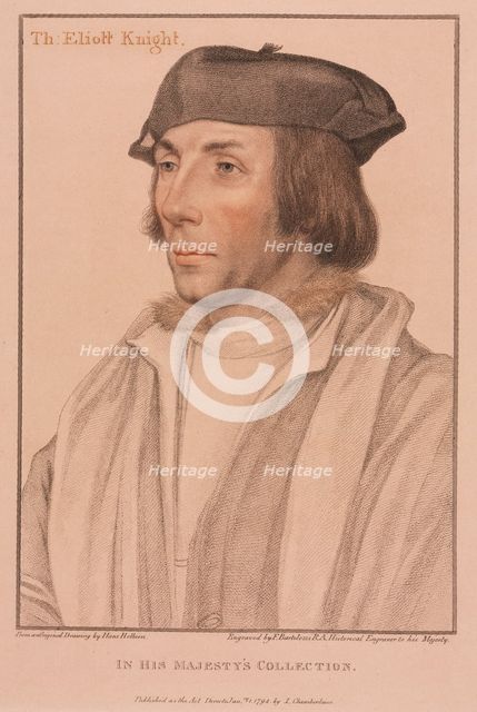 Sir Thomas Elyot, 1794. Creator: Francesco Bartolozzi (British, 1727-1815); John Chamberlaine.