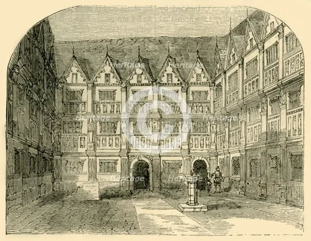 'Sir Thomas Gresham's House in Bishopsgate Street', (c1872). Creator: Unknown.