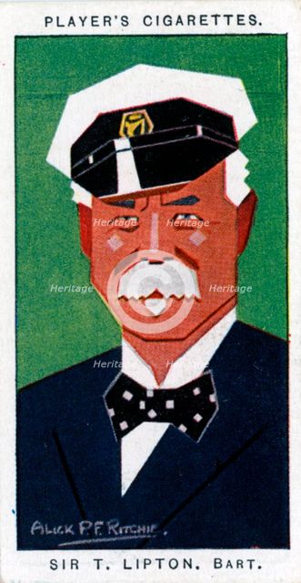 Sir Thomas Johnstone Lipton, 1st Baronet, British grocer and yachtsman, 1926. Artist: Alick P F Ritchie