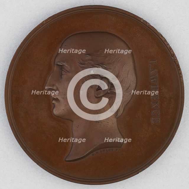 Sir Thomas Lawrence P.R.A., Art Union of London medal, c1860. Creator: George Gammon Adams.