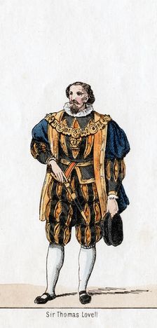 Sir Thomas Lovell, costume design for Shakespeare's play, Henry VIII, 19th century