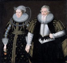 Sir Thomas Mansel and his wife Jane 1625. Creator: Unknown