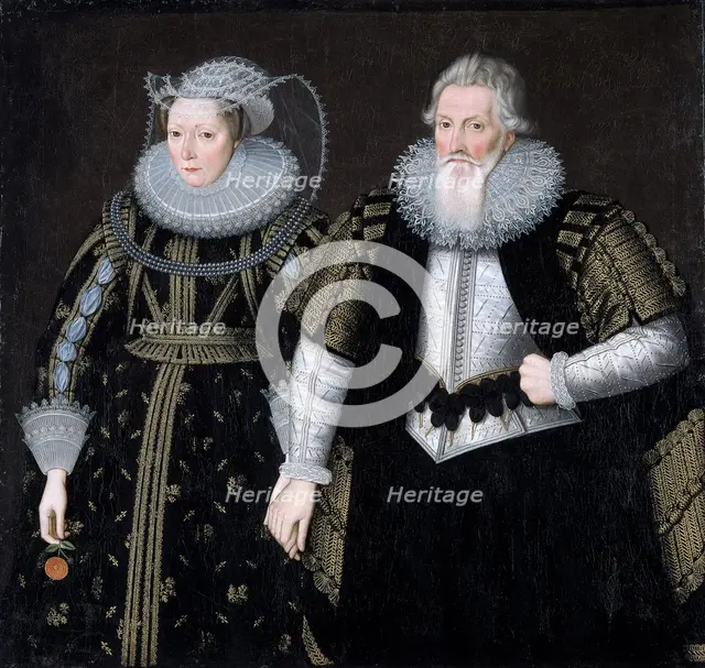 'Sir Thomas Mansel and his wife Jane', 1625. Creator: Unknown.