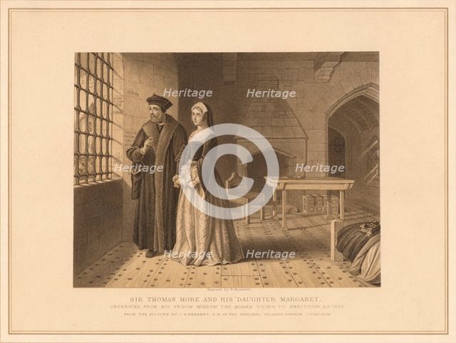 'Sir Thomas More and his Daughter Margaret', (1878). Artist: Robert Anderson.