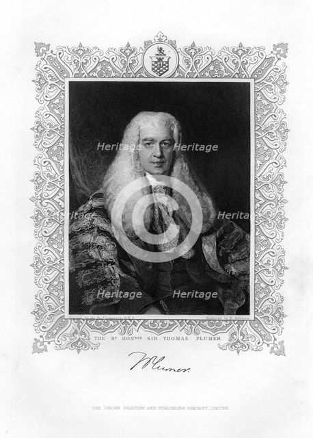 Sir Thomas Plumer (1753-1824), British judge and politician, 19th century.Artist: H Robinson
