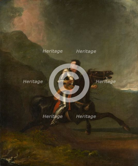 Sir Trevisan fleeing from Despair, 1820. Creator: Abraham Cooper.