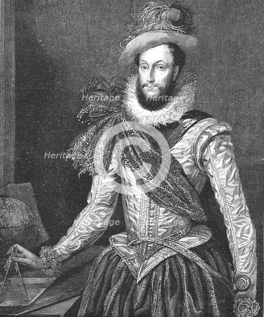 ''Sir Walter Raleigh, 1588', 1888. Creator: Unknown.