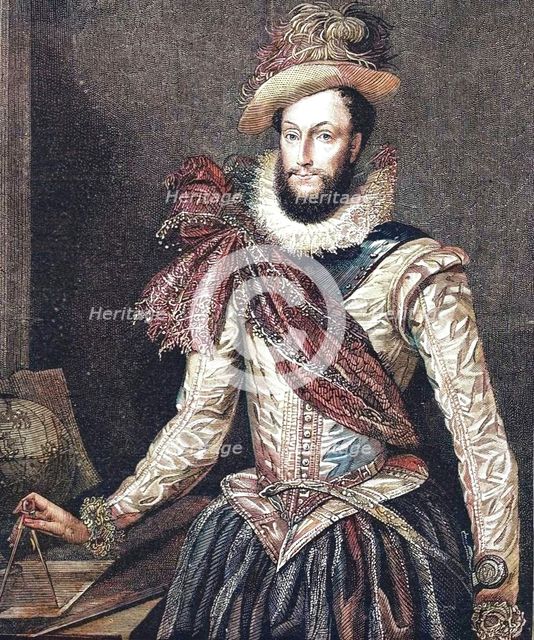 ''Sir Walter Raleigh, 1588', 1888. Creator: Unknown.