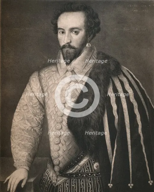 'Sir Walter Raleigh', 1588, (1904). Artist: Unknown.