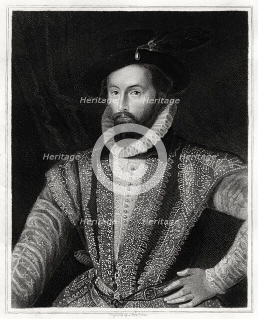 Sir Walter Raleigh, 1860. Artist: J Posselwhite