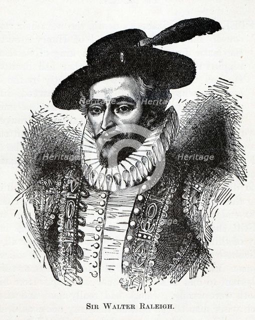Sir Walter Raleigh, 1882. Artist: Anonymous  