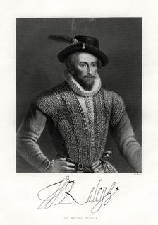 Sir Walter Raleigh, 19th century. Artist: W Holl
