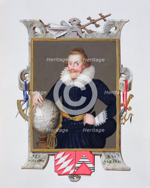 Sir Walter Raleigh, English writer, poet, courtier, adventurer and explorer, (1825). Creator: Sarah, Countess of Essex.
