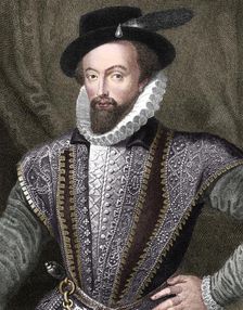 Sir Walter Raleigh, English writer, poet, courtier, adventurer and explorer, (1821). Artist: J Fitler