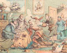Sir Walter Raleigh's Pipe Put Out c1884. Artist: Thomas Strong Seccombe