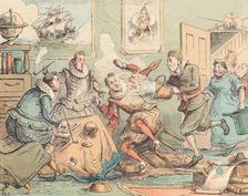 Sir Walter Raleigh's Pipe Put Out c1884. Artist: Thomas Strong Seccombe