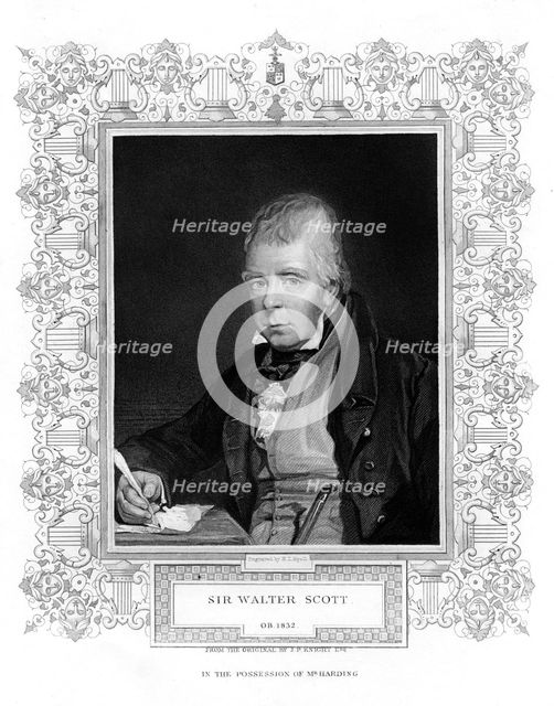 Sir Walter Scott, 1st Baronet, prolific Scottish historical novelist and poet, 19th century. Artist: Henry Thomas Ryall