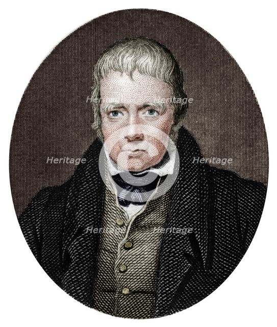 Sir Walter Scott, 1st Baronet, Scottish historical novelist and poet, 1877.  Artist: Unknown.