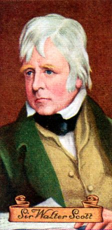 Sir Walter Scott, taken from a series of cigarette cards, 1935