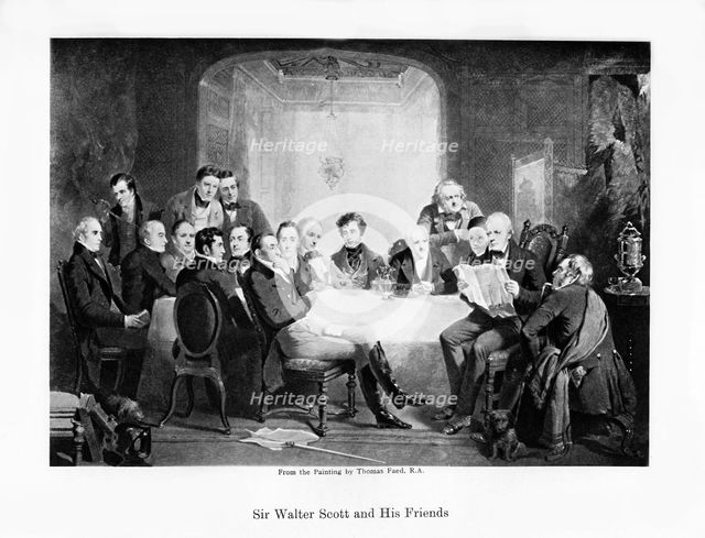 Sir Walter Scott and his friends, c1849. Artist: Unknown