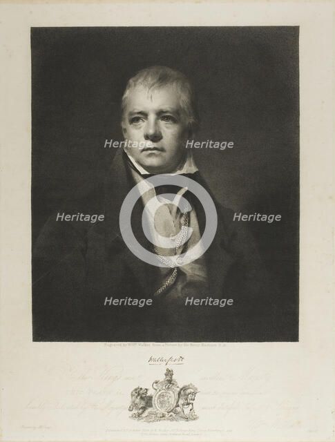 Sir Walter Scott Bart, 1826. Creator: William Walker.