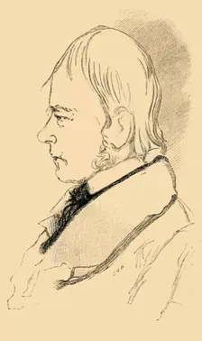 Sir Walter Scott - Copy of a Sketch from Life 1882. Creator: Unknown