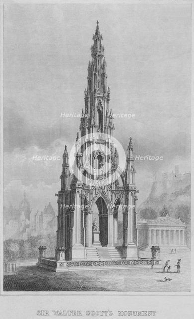 'Sir Walter Scott's Monument', c1849-1853.  Creator: William Home Lizars.
