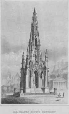 Sir Walter Scott's Monument c1849-1853. Creator: William Home Lizars