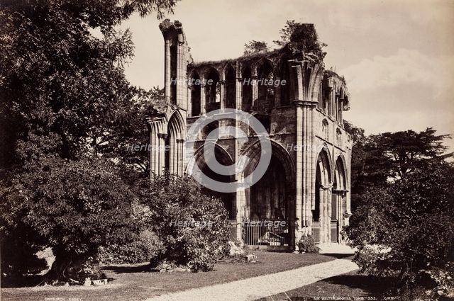 Sir Walter Scott's Tomb, Dryburgh Abbey, between 1870 and 1880. Creator: George Washington Wilson.