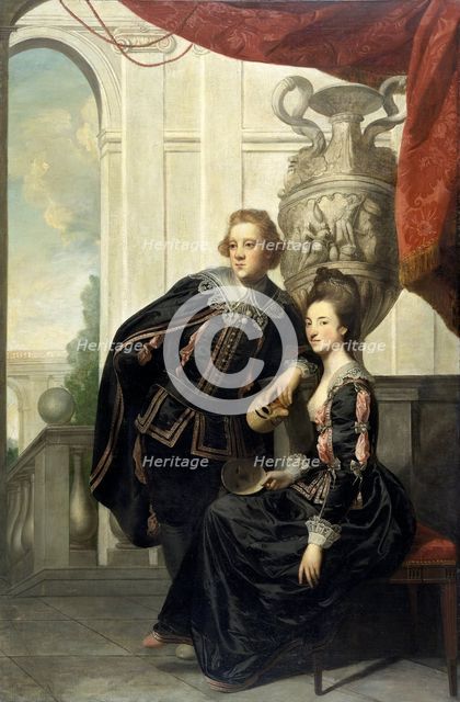Sir Watkin Williams-Wynn and Lady Henrietta Williams-Wynn his wife, in masque costume, c1769. Creator: Sir Joshua Reynolds.