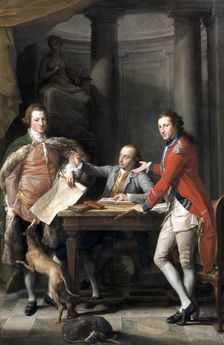 Sir Watkin Williams Wynn, Thomas Apperley, and Captain Edward Hamilton 1768-72 Artist: Pompeo Batoni