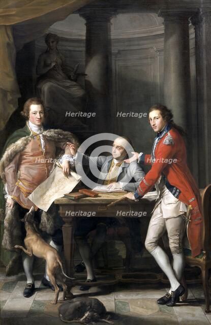 'Sir Watkin Williams Wynn, Thomas Apperley, and Captain Edward Hamilton', 1768-72 Artist: Pompeo Batoni.